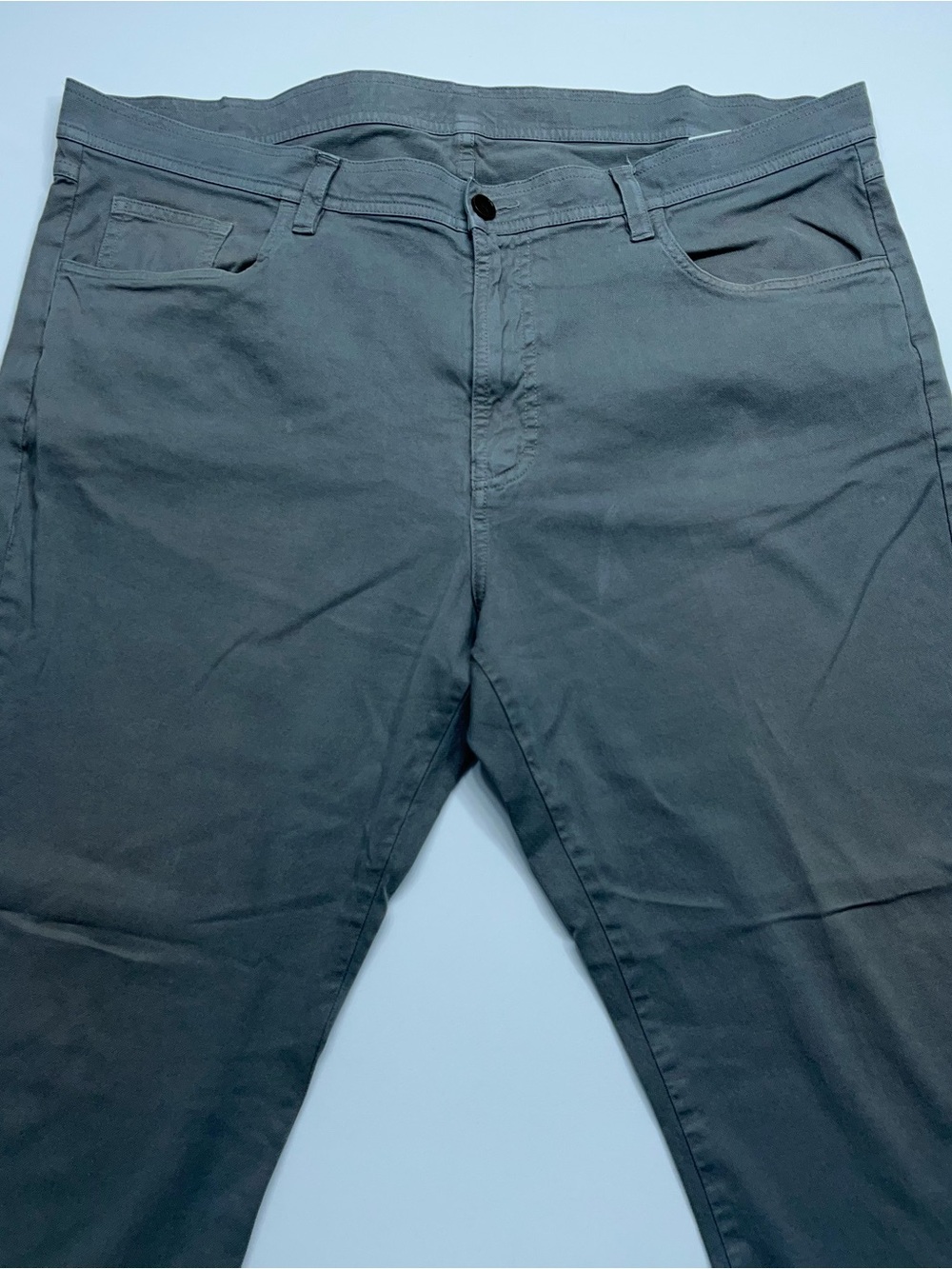 Onward Reserve 5 Pocket Pants Mens Size 38x32 Gray Stretch Preppy 27”Inseam READ